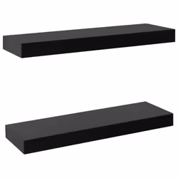 vidaXL Étagères murales flottantes 2 pcs Noir 40x20x3,8 cm - TU