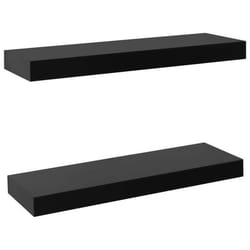 vidaXL Étagères murales flottantes 2 pcs Noir 40x20x3,8 cm - TU
