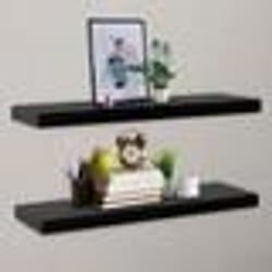 vidaXL Étagères murales flottantes 2 pcs Noir 120x20x3,8 cm - TU