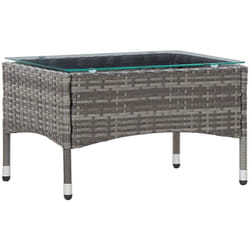 Vidaxl - Table basse Gris 60x40x36 cm Résine tressée