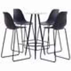 vidaXL Ensemble de bar 5 pcs Plastique Noir - TU
