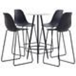 vidaXL Ensemble de bar 5 pcs Plastique Noir - TU