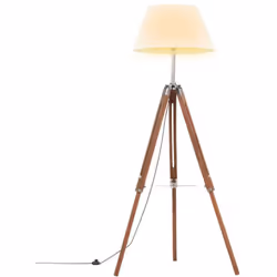 Illuminez votre espace de vie avec notre lampadaire à trépied de style rétro ! Cette lampe en bois au design vintage est un a ...