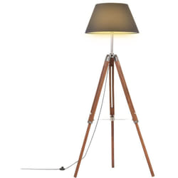 Vidaxl - Lampadaire à trépied Marron miel et noir Bois de teck 141 cm