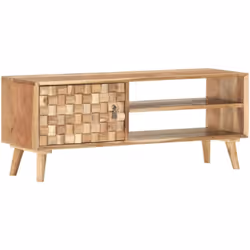 Ce meuble TV en bois d'acacia massif sera un excellent supplément à votre salon grâce à son design remarquable. Il peut égale ...