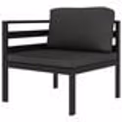 vidaXL Canapé d'angle sectionnel avec coussins Aluminium Anthracite - TU