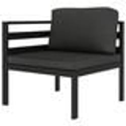 vidaXL Canapé d'angle sectionnel avec coussins Aluminium Anthracite - TU
