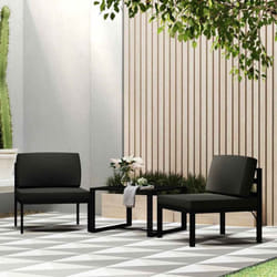 Vidaxl - Canapé central sectionnel avec coussins Aluminium Anthracite