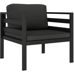 vidaXL Canapé simple avec coussins Aluminium Anthracite - TU