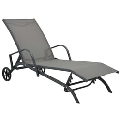 VidaXL 47845 chaise d'extérieur Linge Siège rembourré Acier, Textile Gris