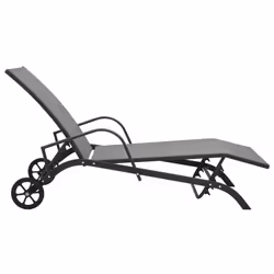VidaXL 47845 chaise d'extérieur Linge Siège rembourré Acier, Textile Gris