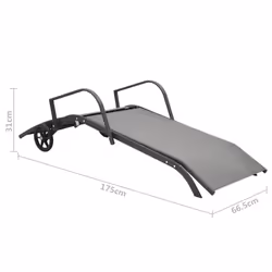 VidaXL 47845 chaise d'extérieur Linge Siège rembourré Acier, Textile Gris - Vue supplémentaire 7