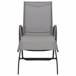 VidaXL 47846 chaise d'extérieur Linge Acier, Textile Gris