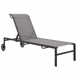 VidaXL 47847 chaise d'extérieur Linge Acier, Textile Gris - Vue supplémentaire 6