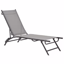 VidaXL 47848 chaise d'extérieur Linge Acier, Textile Gris