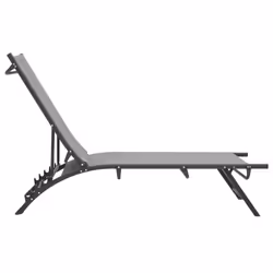 VidaXL 47848 chaise d'extérieur Linge Acier, Textile Gris