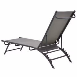 VidaXL 47848 chaise d'extérieur Linge Acier, Textile Gris - Vue supplémentaire 6