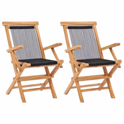 VidaXL 49362, Terrace, Polyester, Teck, Noir, 560 mm, 620 mm, 900 mm