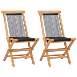 VidaXL 49363 chaise d'extérieur Terrace Polyester, Teck Noir