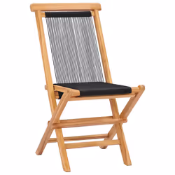 VidaXL 49363 chaise d'extérieur Terrace Polyester, Teck Noir