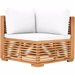 Ce canapé de jardin en bois, se démarquant par son design à lattes et ses coussins moelleux, sera un excellent supplément à v ...