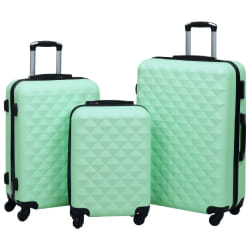 vidaXL Ensemble de valises rigides 3 pcs Menthe ABS - TU