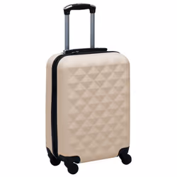 vidaXL Valise rigide Doré ABS - TU