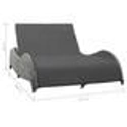 VidaXL 49495 lit d’extérieur Anthracite
