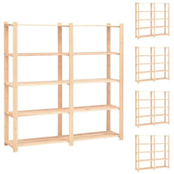 Vidaxl - tagères de rangement à 5 niveaux 5pcs 170x38x170 cm Pin 500 kg