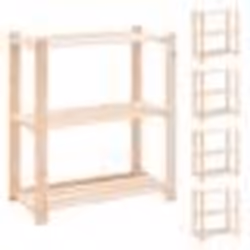 vidaXL Étagères de rangement à 3 niveaux 5 pcs 80x38x90 cm Pin 150 kg