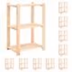 vidaXL Étagères de rangement à 3 niveaux 10 pcs 60x38x90 cm Pin 150 kg