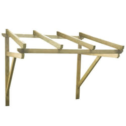 vidaXL Auvent de porte 150x100x100 cm Bois de pin solide