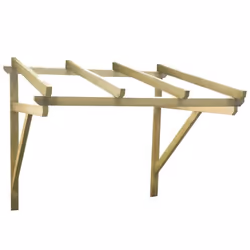 vidaXL Auvent de porte 200x100x100 cm Bois de pin solide - TU