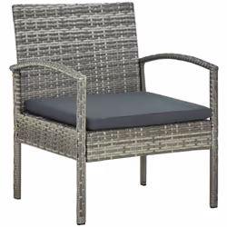 VidaXL 45796, Terrace, Siège rembourré, Polyester, Polyuréthane, Acier, Gris, 580 mm, 580 mm