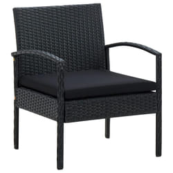VidaXL 45797 chaise d'extérieur Terrace Siège rembourré Polyester, Polyuréthane, Acier Noir
