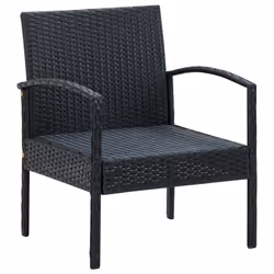 VidaXL 45797 chaise d'extérieur Terrace Siège rembourré Polyester, Polyuréthane, Acier Noir - Vue supplémentaire 2