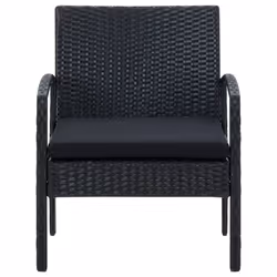 VidaXL 45797 chaise d'extérieur Terrace Siège rembourré Polyester, Polyuréthane, Acier Noir - Vue supplémentaire 3