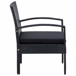 VidaXL 45797 chaise d'extérieur Terrace Siège rembourré Polyester, Polyuréthane, Acier Noir - Vue supplémentaire 4