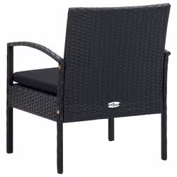 VidaXL 45797 chaise d'extérieur Terrace Siège rembourré Polyester, Polyuréthane, Acier Noir - Vue supplémentaire 5