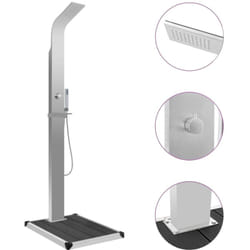 Vidaxl - Douche d'extérieur avec receveur de douche wpc Acier inoxydable