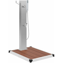 Douche d'extérieur avec receveur de douche wpc Acier inoxydable Vidaxl