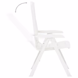 VidaXL 48766 chaise d'extérieur Terrace Plastique Blanc - Vue supplémentaire 5