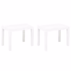 vidaXL Bancs de jardin lot de 2 Blanc Plastique - TU