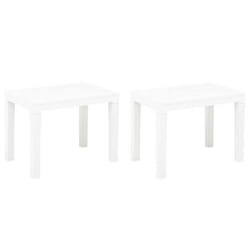 vidaXL Bancs de jardin lot de 2 Blanc Plastique - TU