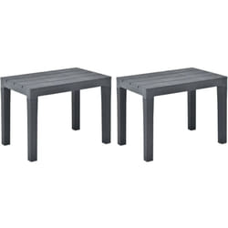 Vidaxl - Bancs de jardin 2 pcs Anthracite Plastique