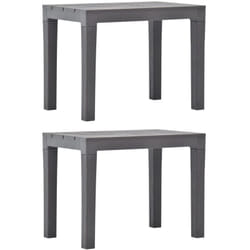 Vidaxl - Bancs de jardin 2 pcs Moka Plastique