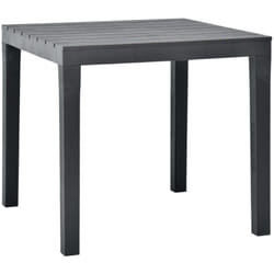 vidaXL Table de jardin Anthracite 78x78x72 cm Plastique - TU
