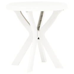 vidaXL Table de bistro Blanc Ø70 cm Plastique - TU