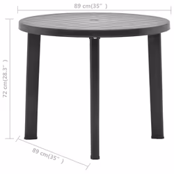 VidaXL 48807 table de jardin Anthracite - Vue supplémentaire 6