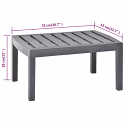 VidaXL 48816 table de jardin Moka - Vue supplémentaire 5
